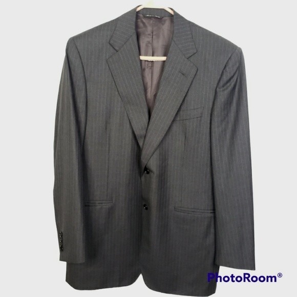 Canali Mens 100% Wool Super 120s Blazer Made in Italy Size 50R US Size 40R